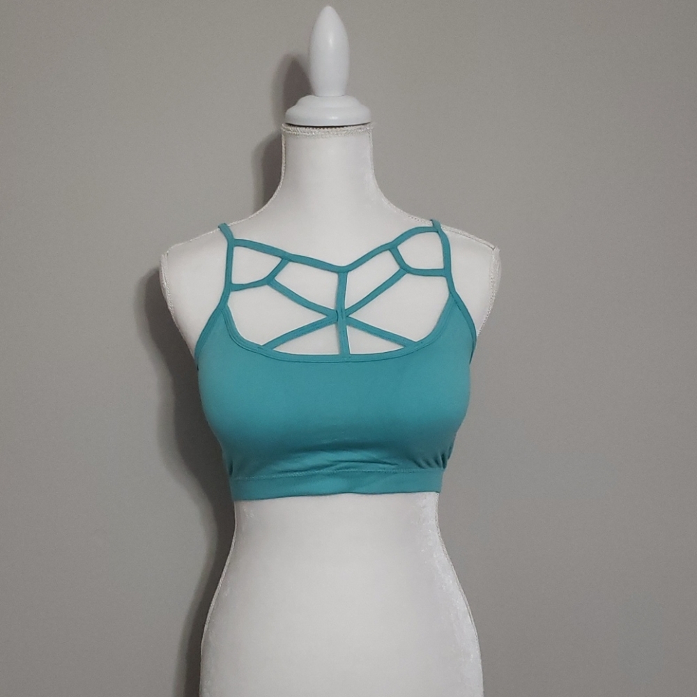 Brand New Zenana Web Detail Mint Bralette L/XL - Picture 2 of 11
